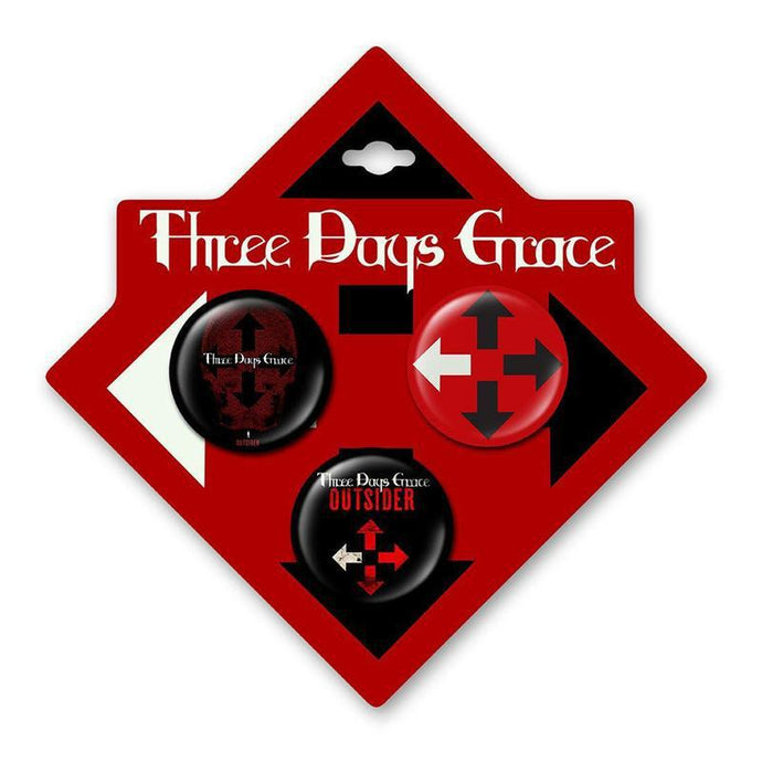 Three Days Grace Outsider Button Set-Three Days Grace